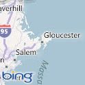 map showing distance from Gloucester to Salem