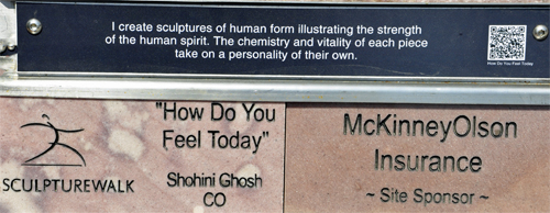 sign: How Do You Feel Today sculpture