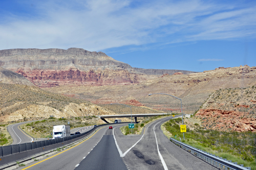 red bluffs, numerous roads, beauty everywhere