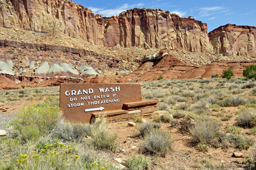 Grand Wash at Capitol Reef National Park