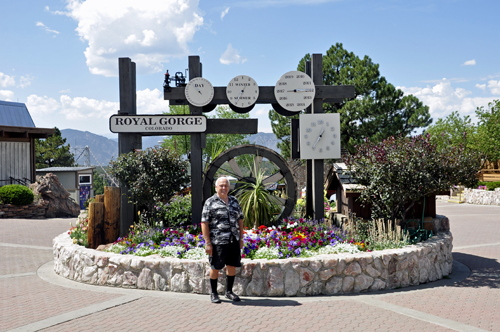 Lee Duquette at the water clock