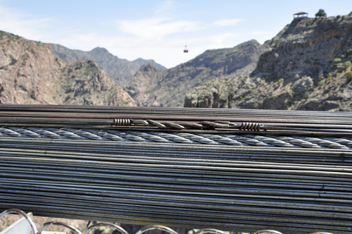 cables on the suspension bridge