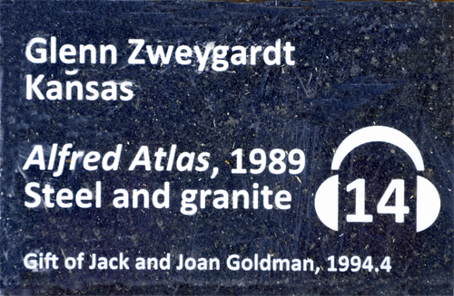 sign about the art sculpture # 14