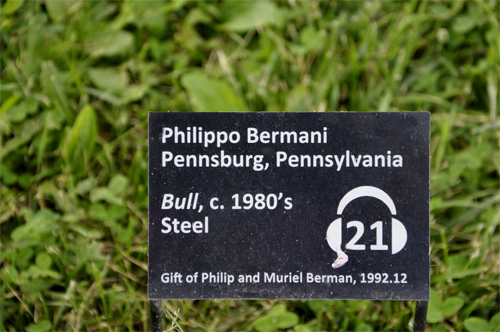 sign about the art sculpture # 21
