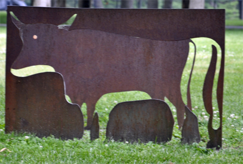 view from behind art sculpture # 21