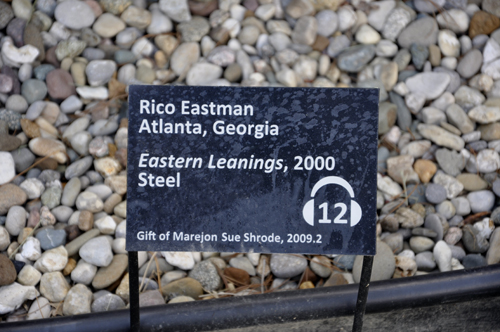 sign about the art sculpture # 12
