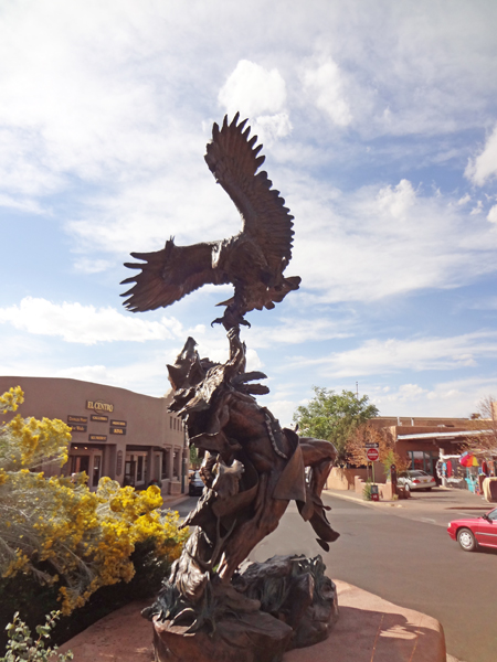 sculpture in downtown Santa Fe