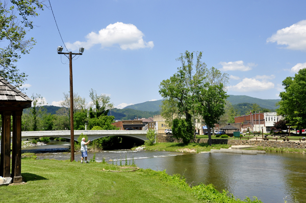 Lee Duquette at the bridge by the Doe River