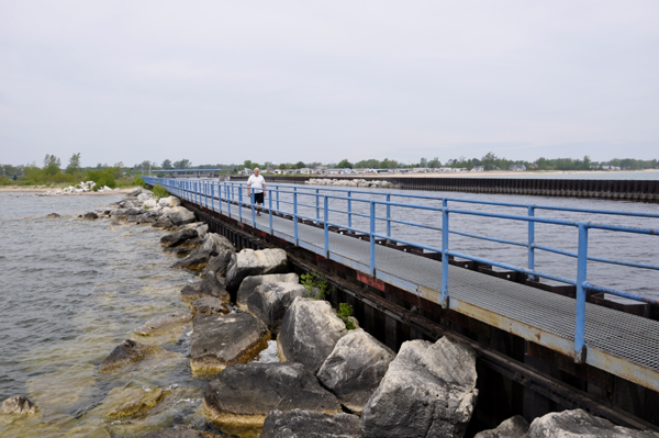 Lee Duquette on Au Sable Harbor Pier