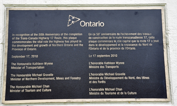 sign about Ontario