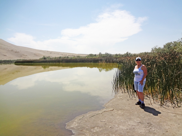 Karen Duquette at Sand Dunes Lake
