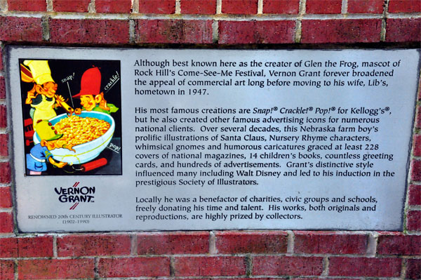 sign about Vernon Grant