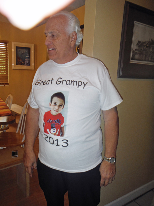 Lee and his Great Grampy t-shirt