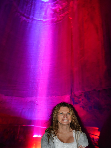 waterfall in the cave of Ruby Falls