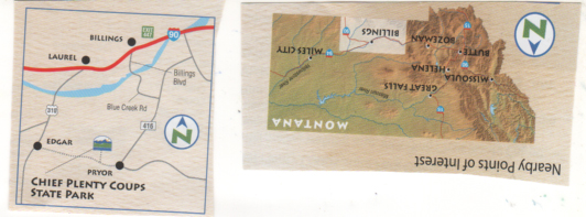 maps showing location of Cheif Plenty State Park