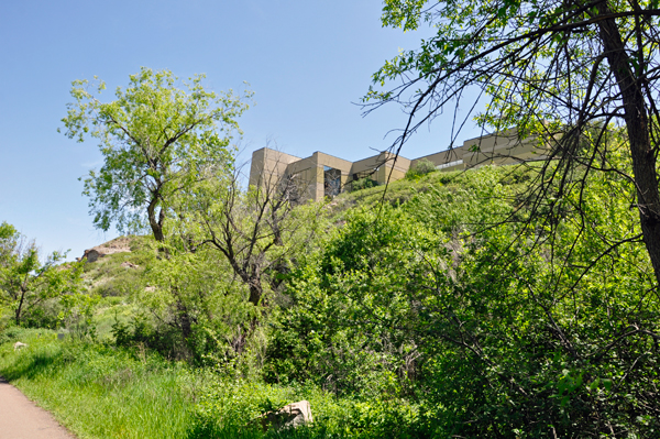 looking up at the top of the Interpretive Center