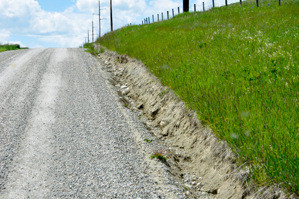 nasty dirt road leading to the campground