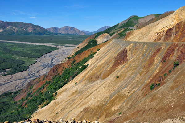 road and big cliff