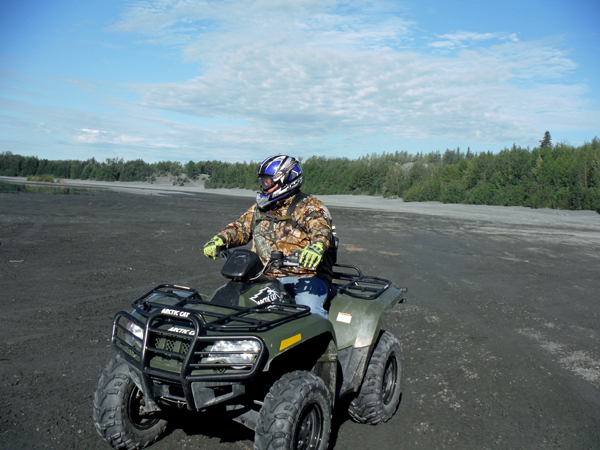 John Smythers on his ATV