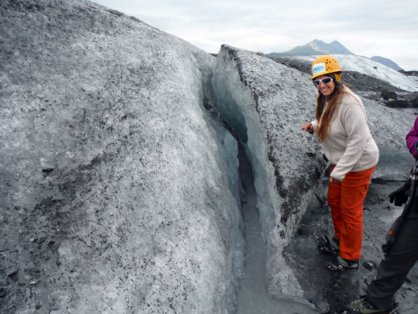 Karen Duquette on Matanuska Glacier