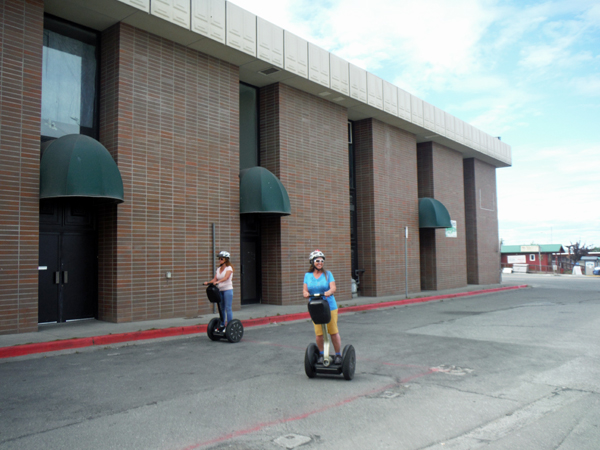 aren Duquette and Ilse Blahak on Segways