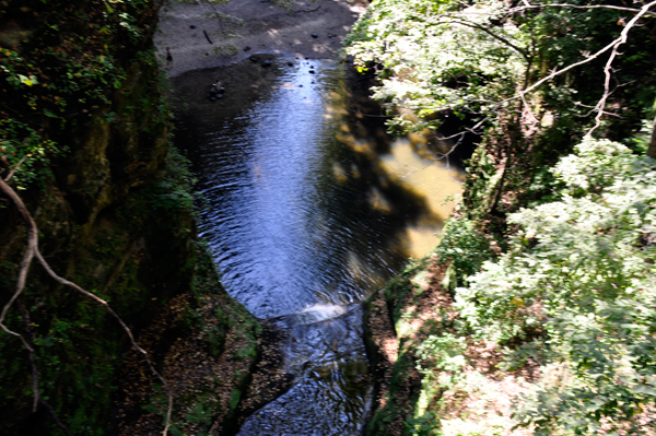 looking down into the gorge