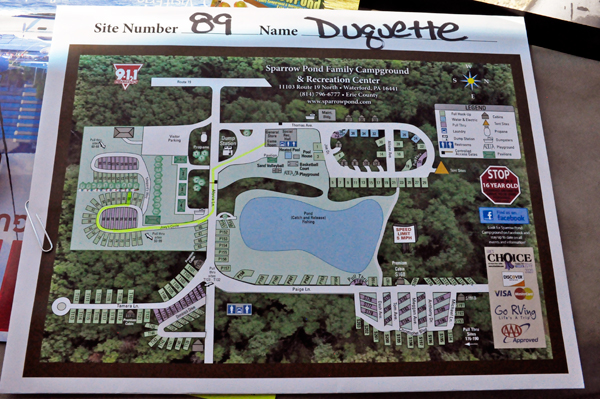 mao of Sparrow Pond Family Campground