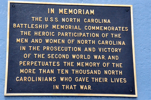 In Memoriam plaque