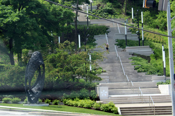 art and a lot of stairs