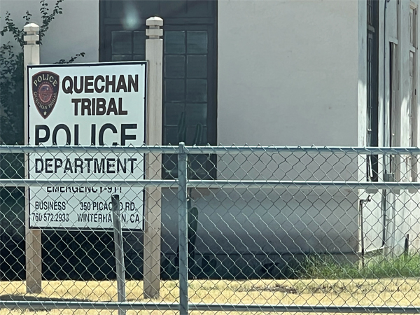 Quechan Tribal Police Dept sign