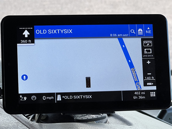GPS showing Old Rouute 66 but no road