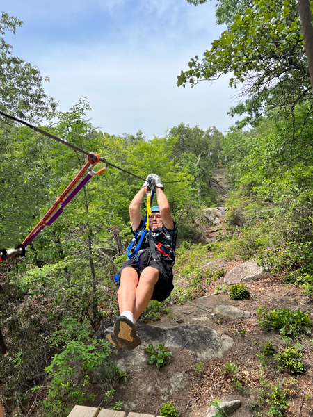 Lee Duquette on the Zipline