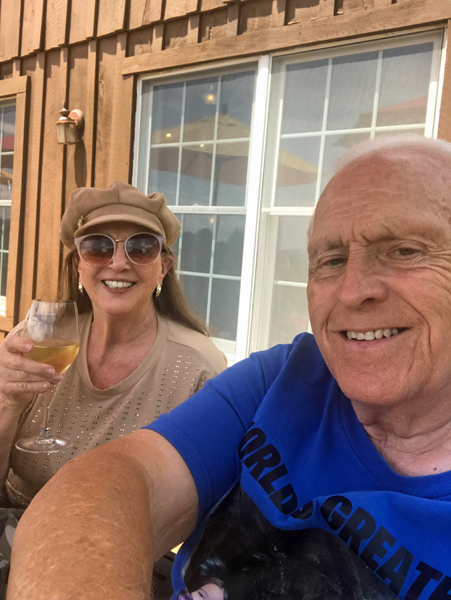 The two RV Gypsies enjoying a nice day at the winery