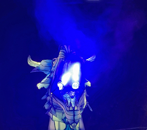 Ice Dragon breathing smoke