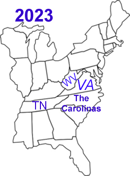 USA travel map for 2023