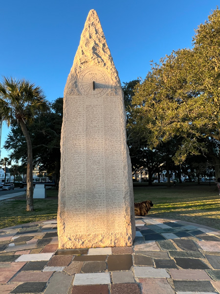 The USS Hobson monument