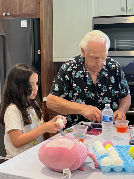 Lee Duquette and his great-granddaughter