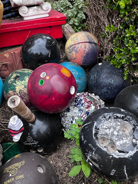 bowling balls at Randyland 