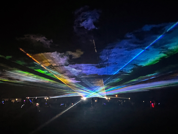Laser show at the Balloon Glow