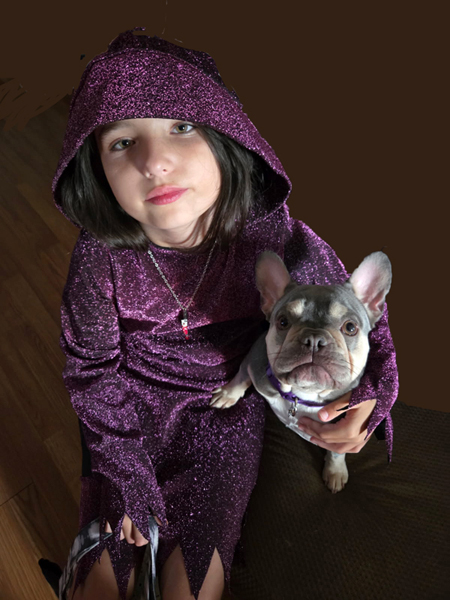 Gabby andher dog