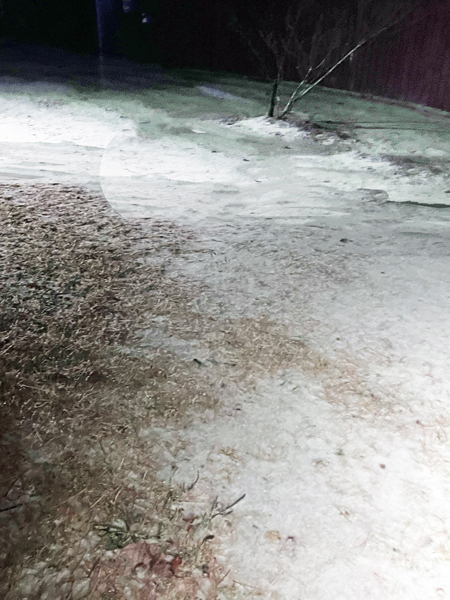 ice on the ground