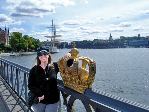 Karen Duquette and the crown in Stockholm Sweden