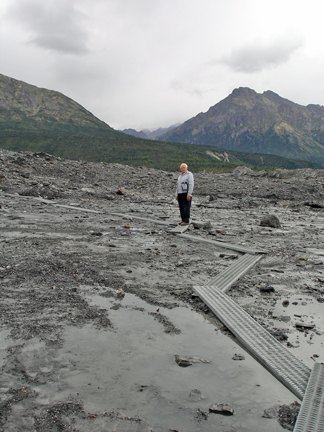 crossing the muddy area