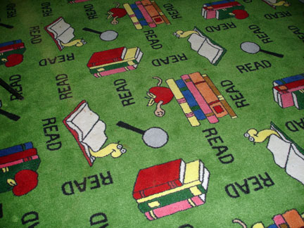 the carpet in the cafe