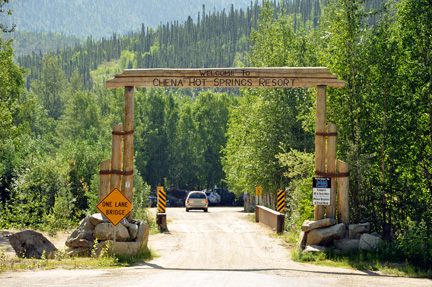 entry to Chena Hot Springs Resort