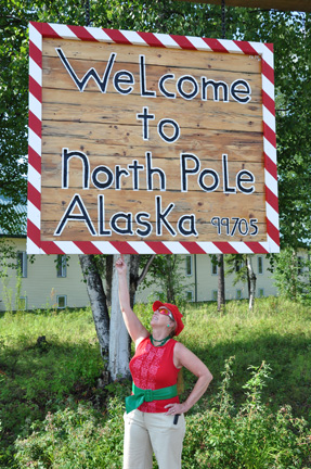 sign - welcome to North Pole Alaska