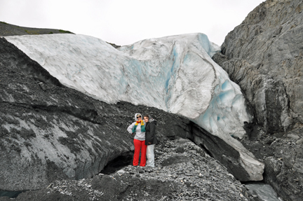 on Worthington Glacier in Alaska