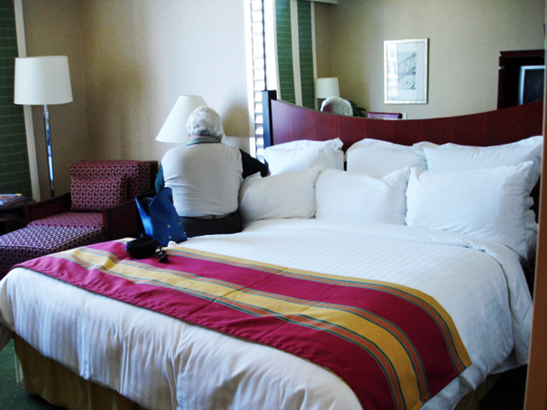 the bed