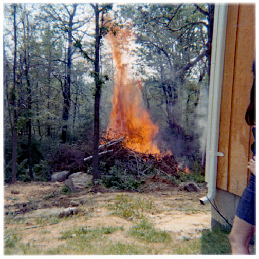 buring waste