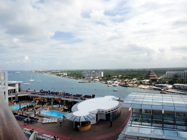 view of Cozumel from the ship